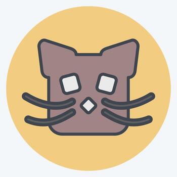 Icon Cat. related to Animals symbol. color mate style. design editable vector
