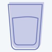 icono agua. relacionado a bebidas símbolo. dos tono estilo. diseño editable vector