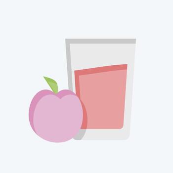 Icon Apple Juice. related to Beverages symbol. flat style. design editable vector
