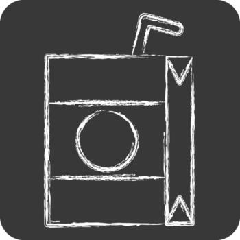 Icon Juice. related to Beverages symbol. chalk Style. design editable vector