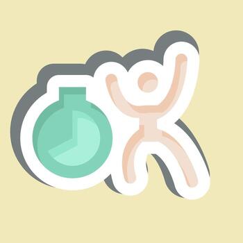 Sticker Countdown. related to New Year symbol. design editable vector