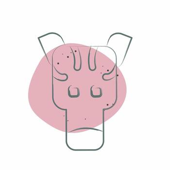 Icon Zebra. related to Animals symbol. Color Spot Style. design editable vector