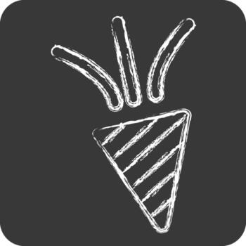 Icon Confetti. related to New Year symbol. chalk Style. design editable vector