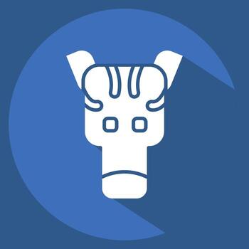 Icon Zebra. related to Animals symbol. long shadow style. design editable vector