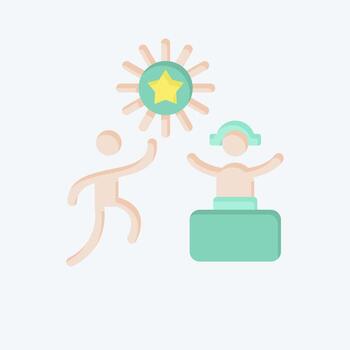 Icon Party. related to New Year symbol. flat style. design editable vector