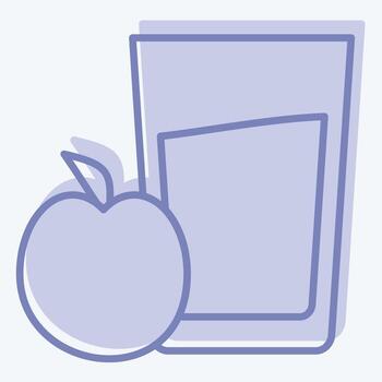 Icon Apple Juice. related to Beverages symbol. two tone style. design editable vector
