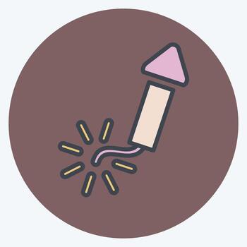 icono petardo. relacionado a nuevo año símbolo. color compañero estilo. diseño editable vector