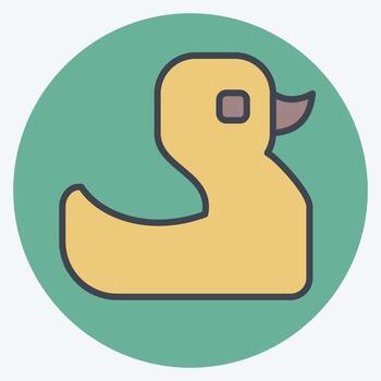 Icon Duck. related to Animals symbol. color mate style. design editable vector