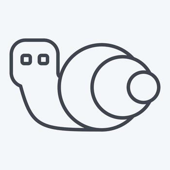 Icon Snail. related to Animals symbol. line style. design editable vector
