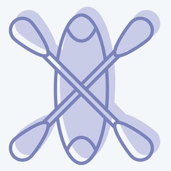 Icon Kayak. related to Adventure symbol. two tone style. design editable vector