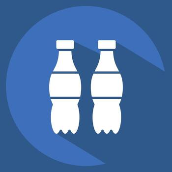 Icon Cola. related to Beverages symbol. long shadow style. design editable vector