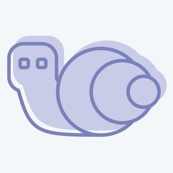Icon Snail. related to Animals symbol. two tone style. design editable vector
