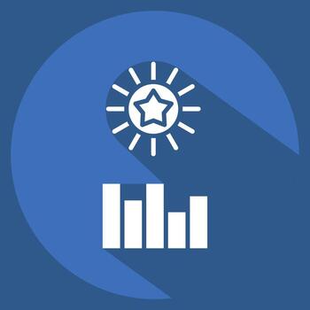 Icon New Year. related to New Year symbol. long shadow style. design editable vector