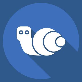 Icon Snail. related to Animals symbol. long shadow style. design editable vector