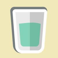 pegatina agua. relacionado a bebidas símbolo. diseño editable vector
