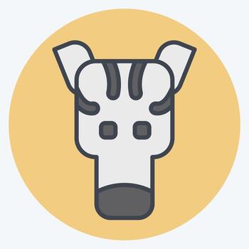 Icon Zebra. related to Animals symbol. color mate style. design editable vector