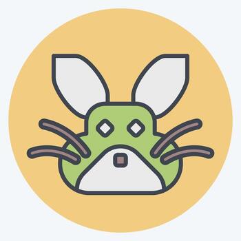 Icon Rabbit. related to Animals symbol. color mate style. design editable vector