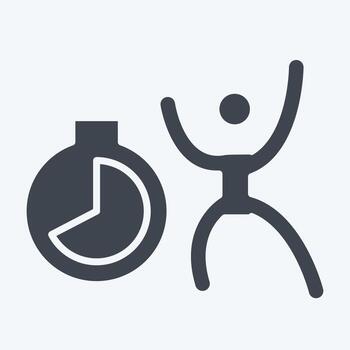 Icon Countdown. related to New Year symbol. glyph style. design editable vector