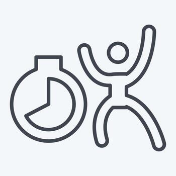 Icon Countdown. related to New Year symbol. line style. design editable vector