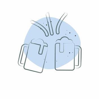 Icon Toast. related to New Year symbol. Color Spot Style. design editable vector