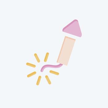 icono petardo. relacionado a nuevo año símbolo. plano estilo. diseño editable vector