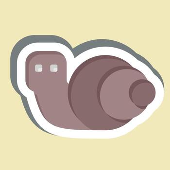 Sticker Snail. related to Animals symbol. design editable vector