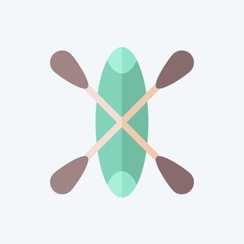 Icon Kayak. related to Adventure symbol. flat style. design editable vector