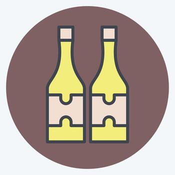 Icon Beer. related to Beverages symbol. color mate style. design editable vector