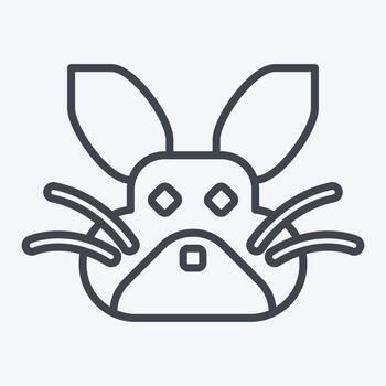 Icon Rabbit. related to Animals symbol. line style. design editable vector
