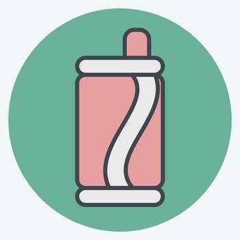 Icon Soda Can. related to Beverages symbol. color mate style. design editable vector