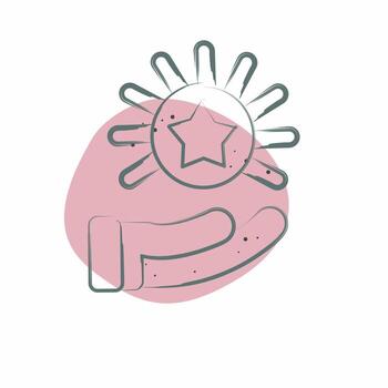 Icon Wishes. related to New Year symbol. Color Spot Style. design editable vector