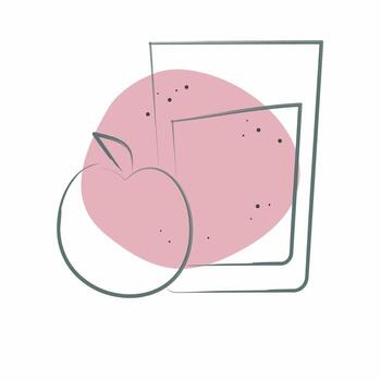 Icon Apple Juice. related to Beverages symbol. Color Spot Style. design editable vector