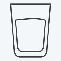 icono agua. relacionado a bebidas símbolo. línea estilo. diseño editable vector