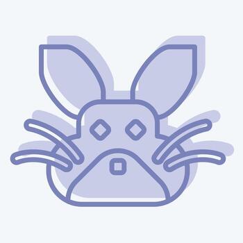 Icon Rabbit. related to Animals symbol. two tone style. design editable vector