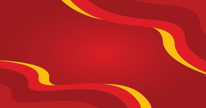 Vibrant Abstract Background with Red and Yellow Curved Shapes and Gradient Center vector