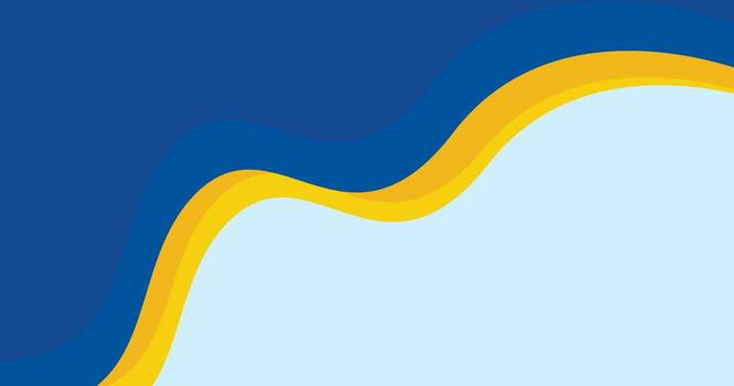 resumen ola diseño en azul y amarillo tonos para versátil utilizar vector