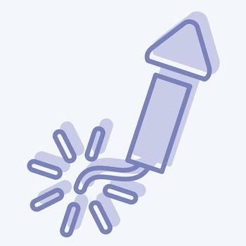 icono petardo. relacionado a nuevo año símbolo. dos tono estilo. diseño editable vector