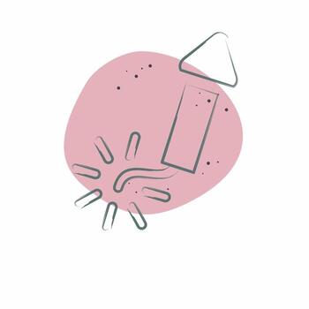 Icon Firecracker. related to New Year symbol. Color Spot Style. design editable vector