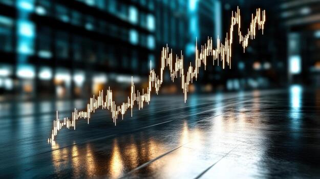 Rising line graph depicting increasing inflation rates over time, showcasing financial trends photo