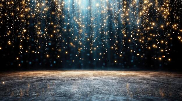 Mesmerizing light display with shimmering particles creates magical atmosphere, perfect photo