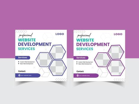 A webpage for web design is shown on a screen post design vector