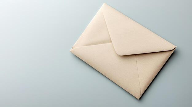 Closed envelope on smooth surface, conveying sense of anticipation and mystery photo