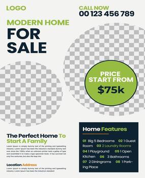 Modern design template for poster flyer brochure cover. Graphic design layout with triangle graphic elements and space for photo vector