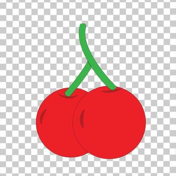 The lychee is cool and has a fresh red color vector