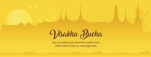 visakha bucha budismo loto en amarillo antecedentes - budismo vector
