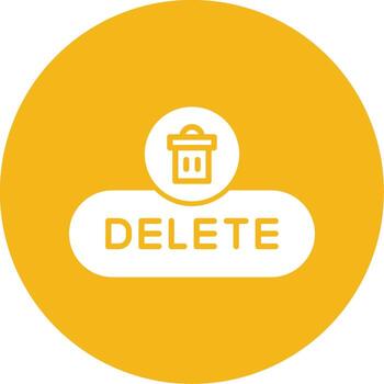 Delete Entry Button Glyph Multi Circle vector