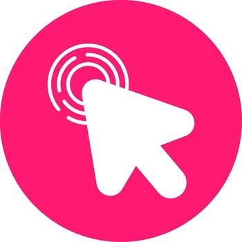 soltero ratón hacer clic glifo multi circulo vector