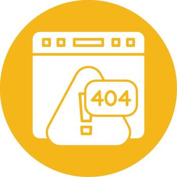 error 404 página no encontró indicador glifo multi circulo vector