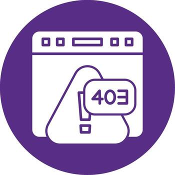 Error 403 Forbidden Resource Access Glyph Multi Circle vector