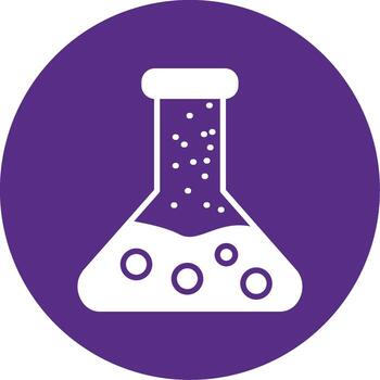 Conical Flask Experiment Tool Glyph Multi Circle vector